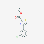 Structure of ethyl 4-(3-chlorophenyl)thiazole-2-carboxylate
