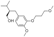 Structure of Benzenepropanol, 4-methoxy-3-(3-methoxypropoxy)-b-(1-methylethyl)-, (bR)-