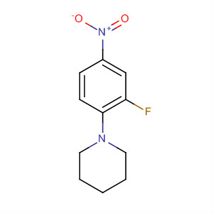 Structure of Piperidine, 1-(2-fluoro-4-nitrophenyl)-