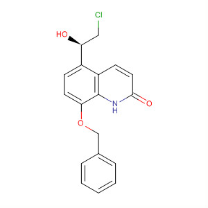 Structure of 2(1H)-Quinolinone, 5-[(1R)-2-chloro-1-hydroxyethyl]-8-(phenylmethoxy)-