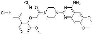 Structure of 1-(4-Amino-6,7-dimethoxy-2-quinazolinyl)-4-[[2-methoxy-6-(1-methylethyl)phenoxy]acetyl]piperazinedihydrochloride