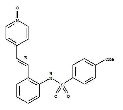 Structure of Benzenesulfonamide,4-methoxy-N-[2-[2-(1-oxido-4-pyridinyl)ethenyl]phenyl]-, (E)-
