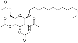 Structure of TETRADECYL 2-ACETAMIDO-2-DEOXY-3,4,6-TRI-O-ACETYL-BETA-D-GLUCOPYRANOSIDE
