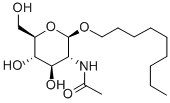 壬基-2-乙酰氨基-2-脱氧-Β-D-葡萄糖苷结构式