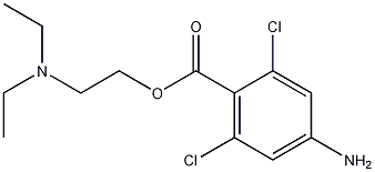 Structure of 4-Amino-2,6-dichloro-benzoic acid 2-(diethylamino)ethyl ester