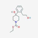 Structure of ethyl 4-hydroxy-4-(2-(2-hydroxyethyl)phenyl)piperidine-1-carboxylate