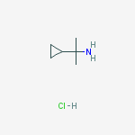 Structure of 2-cyclopropyl-2-propanamine Hydrochloride (1:1)