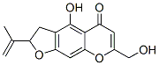 2,3-Dihydro-4-hydroxy-7-hydroxymethyl-2-(1-methylethenyl)-5H-furo[3,2-g][1]benzopyran-5-one结构式