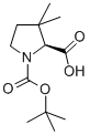Structure of (S)-N-Boc-3,3-dimethylpyrrolidine-2-carboxylic acid