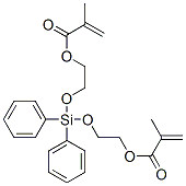 Structure of (diphenylsilylene)bis(oxy-2,1-ethanediyl) bismethacrylate