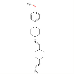 Structure of Benzene,1-methoxy-4-[trans-4-[(1E)-2-[trans-4-(1E)-1-propenylcyclohexyl]ethenyl]cyclohexyl]-
