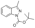 Structure of 1H-INDAZOLE-1-CARBOXYLIC ACID,3-METHYL-,1,1-DIMETHYLETHYL ESTER