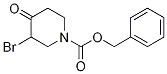 Structure of 1-Piperidinecarboxylic acid, 3-broMo-4-oxo-, phenylMethyl ester