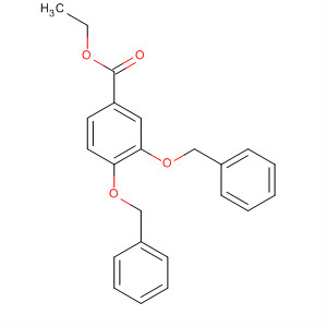 Structure of Benzoic acid, 3,4-bis(phenylmethoxy)-, ethyl ester