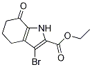 Structure of ethyl 3-bromo-4,5,6,7-tetrahydro-7-oxo-1H-indole-2-carboxylate