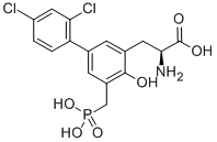 (S)-ALPHA-AMINO-2,4-DICHLORO-4-HYDROXY-5-(PHOSPHONOMETHYL)-[1,1-BIPHENYL]-3-PROPANOIC ACID结构式