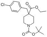 Structure of Ethyl N-Boc-4-(4-chlorobenzyl)piperidine-4-carboxylate