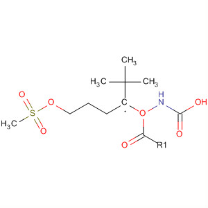 Structure of Carbamic acid, [4-[(methylsulfonyl)oxy]butyl]-, 1,1-dimethylethyl ester