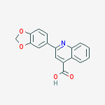Structure of 2-(3,4-METHENEDIOXYPHENYL)-QUINOLINE-4-CARBOXYLIC ACID
