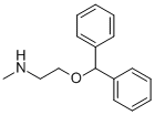 2-(二苯基甲氧基)-N-甲基乙胺结构式