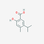 2-hydroxy-4-methyl-5-(propan-2-yl)benzoic acid结构式