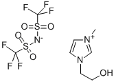 1-(2-羟基乙基)-3-甲基咪唑双(三氟甲磺酰基)亚胺盐结构式
