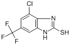 4-CHLORO-6-(TRIFLUOROMETHYL)-1H-BENZIMIDAZOLE-2-THIOL结构式