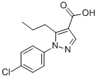 Structure of 1-(4-CHLOROPHENYL)-5-PROPYL-1H-PYRAZOLE-4-CARBOXYLIC ACID