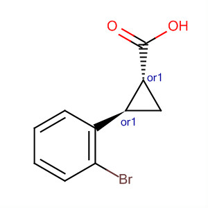 Cyclopropanecarboxylic acid, 2-(2-bromophenyl)-, (1R,2R)-rel-结构式