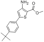 Structure of METHYL 3-AMINO-5-[4-(TERT-BUTYL)PHENYL]THIOPHENE-2-CARBOXYLATE