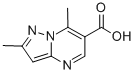 Structure of 4,7-DIMETHYLPYRAZOLO(1,5-A)PYRIMIDINE-3-CARBOXYLIC ACID
