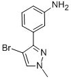 Structure of 3-(4-BROMO-1-METHYL-1H-PYRAZOL-3-YL)ANILINE