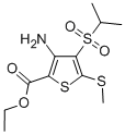 Structure of ETHYL 3-AMINO-4-(ISOPROPYLSULFONYL)-5-(METHYLTHIO)THIOPHENE-2-CARBOXYLATE
