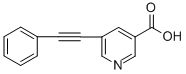 5-(2-PHENYLETH-1-YNYL)NICOTINIC ACID结构式