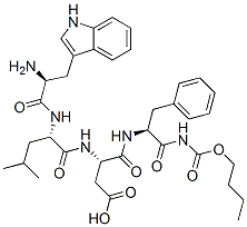 Structure of butyloxycarbonyl-tryptophyl-leucyl-aspartyl-phenylalaninamide