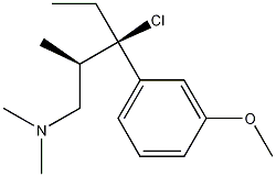 Structure of [R-(R*,R*)]-gamma-Chloro-gamma-ethyl-3-methoxy-N,N,beta-trimethylbenzenepropanamine