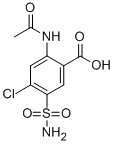 Structure of 2-(acetylamino)-5-(aminosulphonyl)-4-chlorobenzoic acid