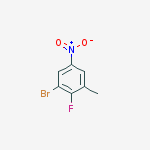 Structure of 1-bromo-2-fluoro-3-methyl-5-nitrobenzene