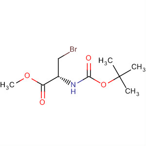 L-Alanine, 3-bromo-N-[(1,1-dimethylethoxy)carbonyl]-, methyl ester结构式