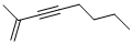 Structure of 2-METHYL-1-OCTEN-3-YNE