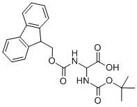 Structure of (RS)-2-(BOC-AMINO)-2-(FMOC-AMINO)-ACETIC ACID