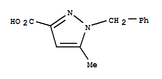 Structure of 1H-Pyrazole-3-carboxylicacid, 5-methyl-1-(phenylmethyl)-