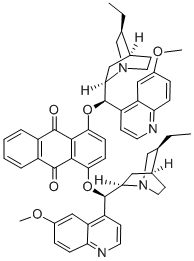 氢化奎宁(蒽醌- 1 ,4 -二甲氨基)二乙醚结构式