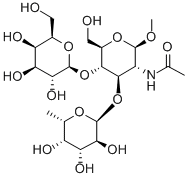Structure of Methyl 2-Acetamido-2-deoxy-3-O-(a-L-fucopyranosyl)-4-O-(b-D- galactopyranosyl)-b-D-glucopyranoside, Gal1-b-4[Fuc1-a-3] GlcNAc1-b-O-Me