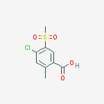 Structure of 4-chloro-2-methyl-5-(methylsulfonyl)Benzoic acid