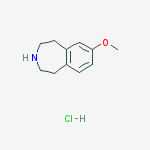 7-Methoxy-2,3,4,5-tetrahydro-1H-benzo[d]azepine hydrochloride结构式