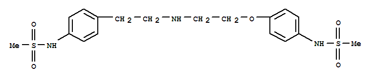 Structure of Dofetilide Related Compound A (25 mg) (N-[4-(2-(2-[4-(methanesulfonamido)phenoxy]ethyl)amino)phenyl]methanesulfonamide)