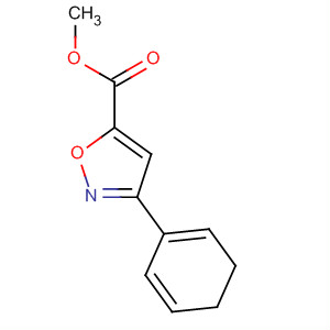 Structure of 5-Isoxazolecarboxylic acid, 4,5-dihydro-3-phenyl-, methyl ester