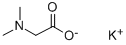 Structure of N,N-DIMETHYLGLYCINE, POTASSIUM SALT