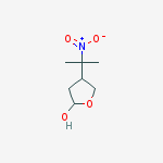 Structure of 2-HYDROXY-4-(1-METHYL-1-NITROETHYL)-TETRAHYDROFURAN